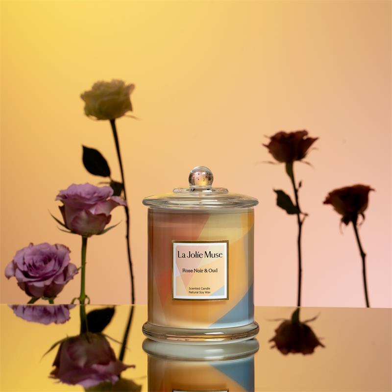 Roesia Zest - Rose Noir & Oud 9.9oz Candle Candles 3_18_cf2d0a40-2c1c-46d4-b0da-fef267244f4a La Jolie Muse