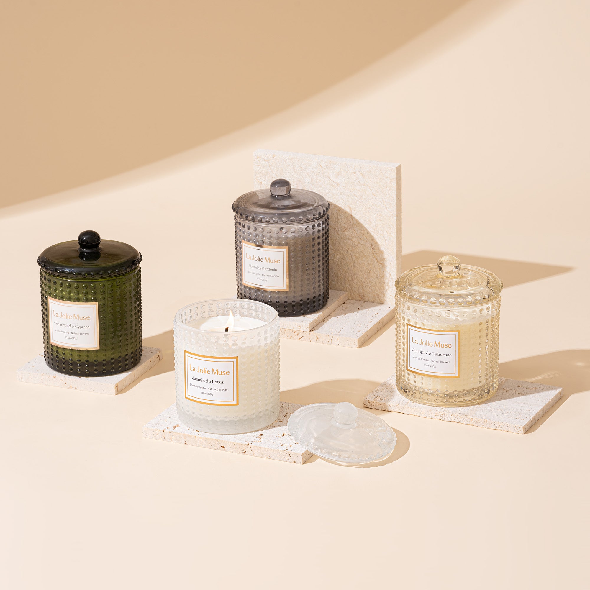 Marvella - Jasmin du Lotus 10oz Candle Candles 4_7_d1541cb5-6636-4bb6-88a2-1c0db0b5f7fe La Jolie Muse