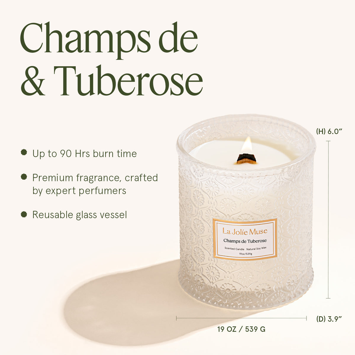 Maelyn - Champs de Tuberose 19oz Candle Candles 5_9cc4be25-0b29-499c-b064-aa3f4a9d1ac7 La Jolie Muse