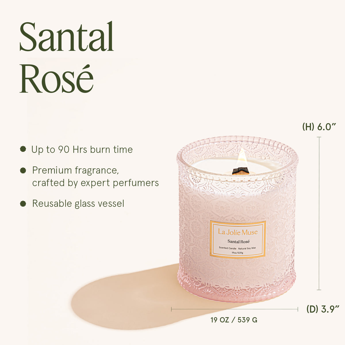 Maelyn - Santal Rosé 19oz Candle