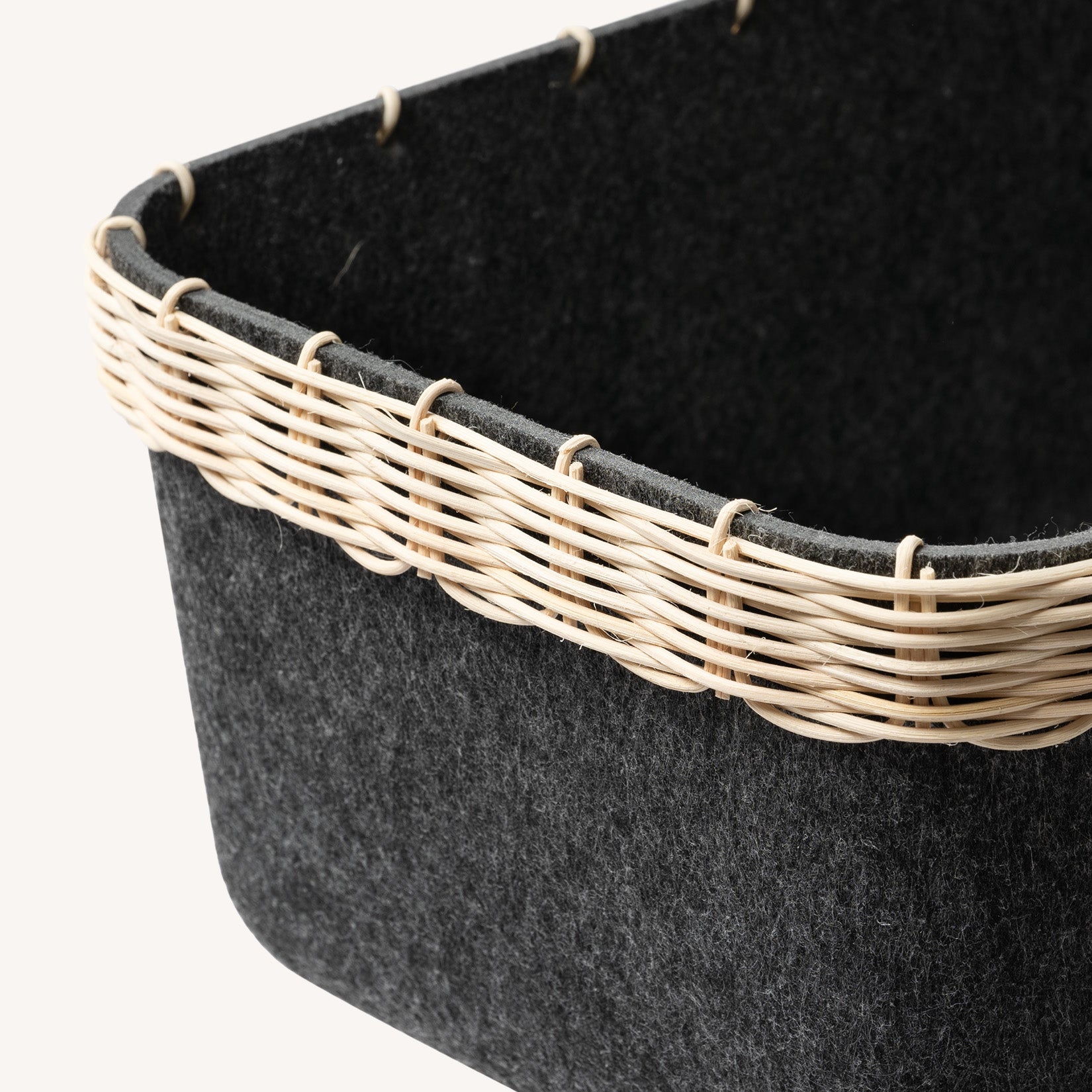 Yvette - Stone Grey Felt Rectangular Storage Basket M Set 2 6_4_7140f939-bba8-4df8-8284-82583a5919b9 LA JOLIE MUSE
