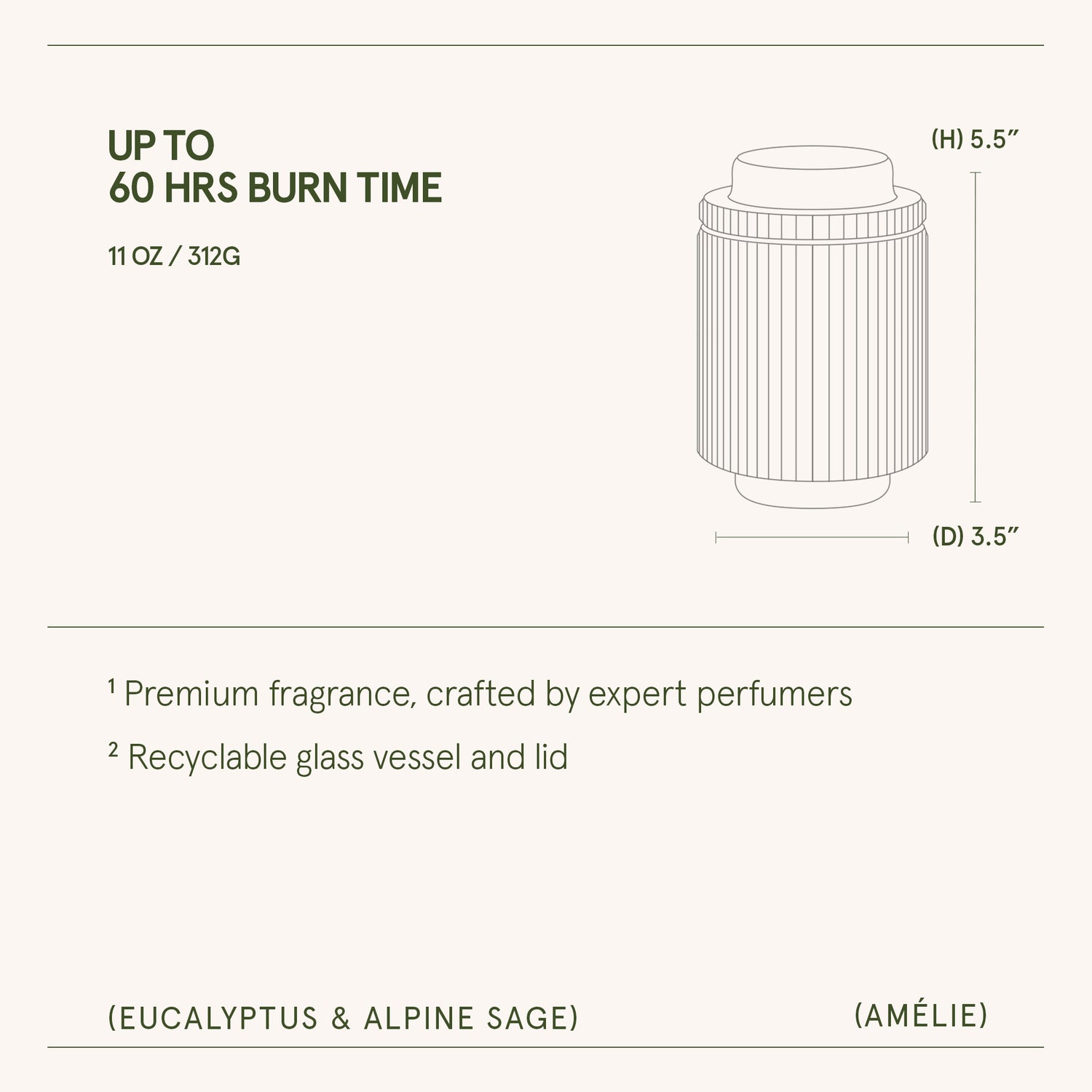 Amélie – Eucalyptus & Alpine Sage Candle Amelie_EucalyptusAlpineSage_PDP_11oz_6 LA JOLIE MUSE