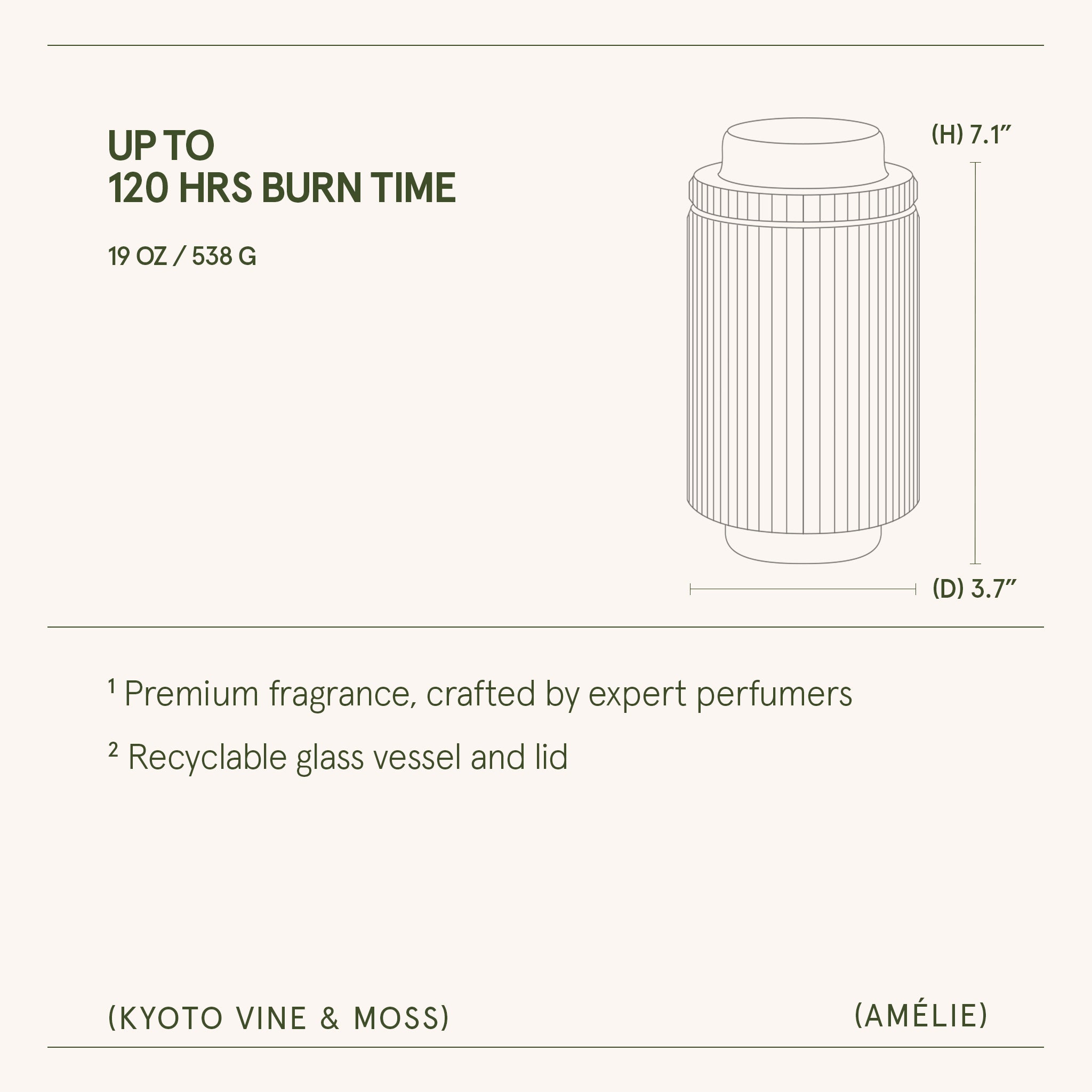 Amélie– Kyoto Vine & Moss Candle Amelie_KyotoVineMoss_PDP_19oz_6 LA JOLIE MUSE