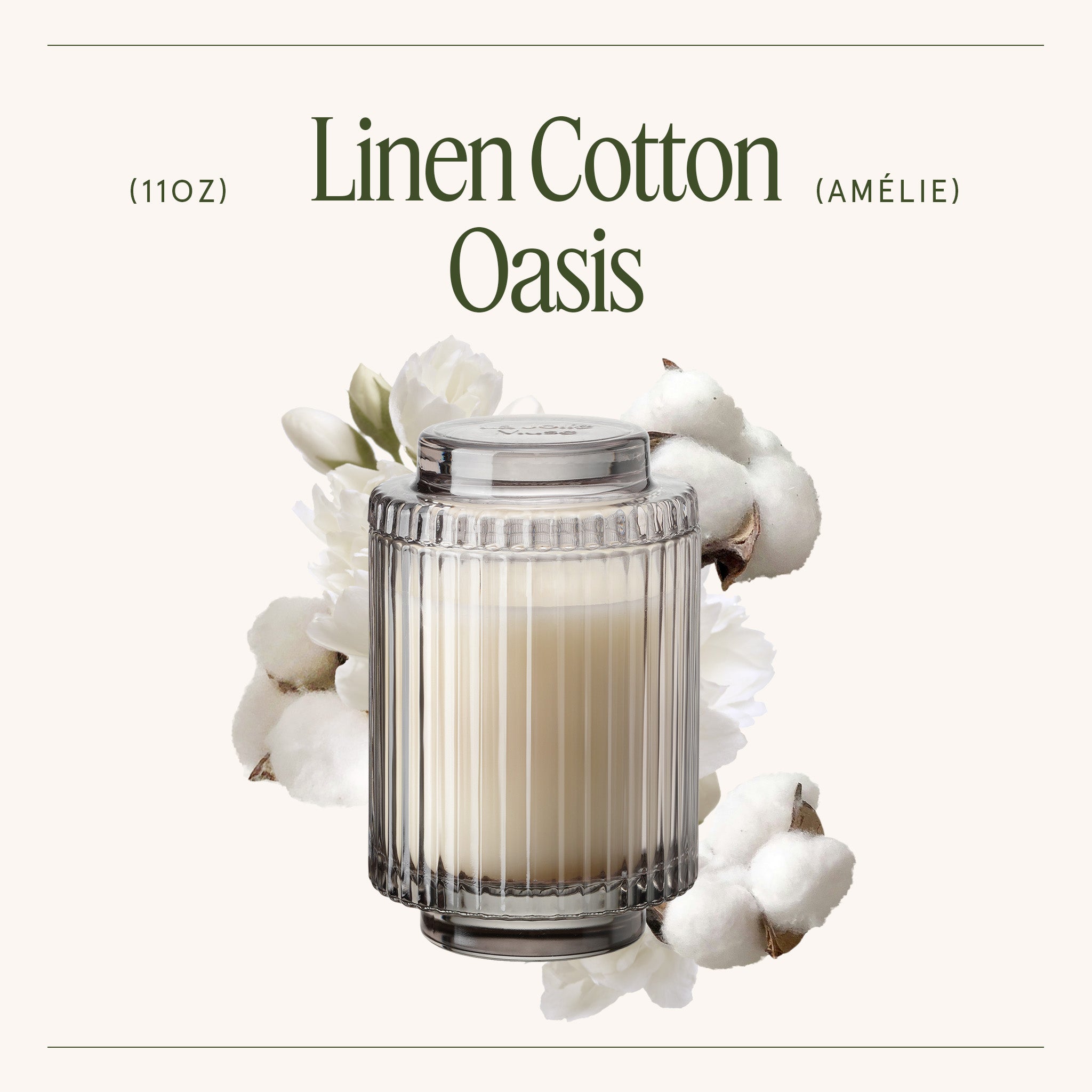 Amélie – Linen Cotton Oasis Candle Amelie_LinenCottonOasis_PDP_11oz_3 LA JOLIE MUSE