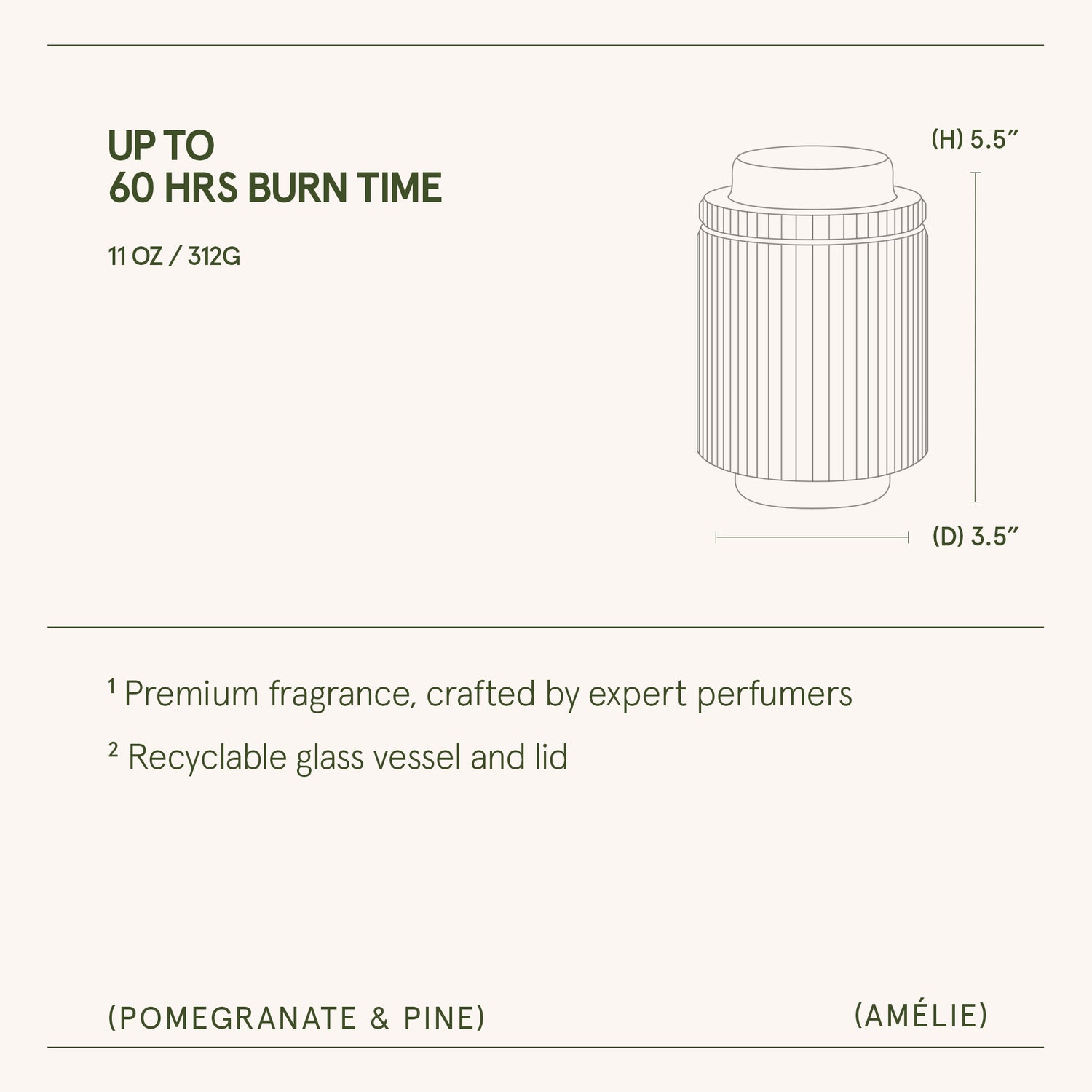 Amélie – Pomegranate & Pine Candle Amelie_PomegranatePine_PDP_11oz_6 LA JOLIE MUSE