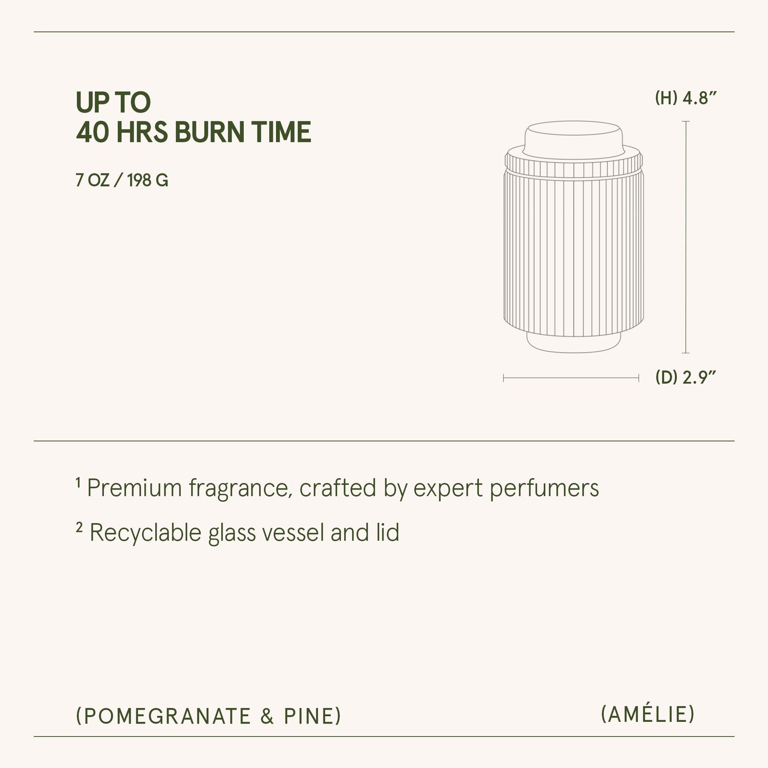 Amélie – Pomegranate & Pine Candle Amelie_PomegranatePine_PDP_7oz_6 LA JOLIE MUSE