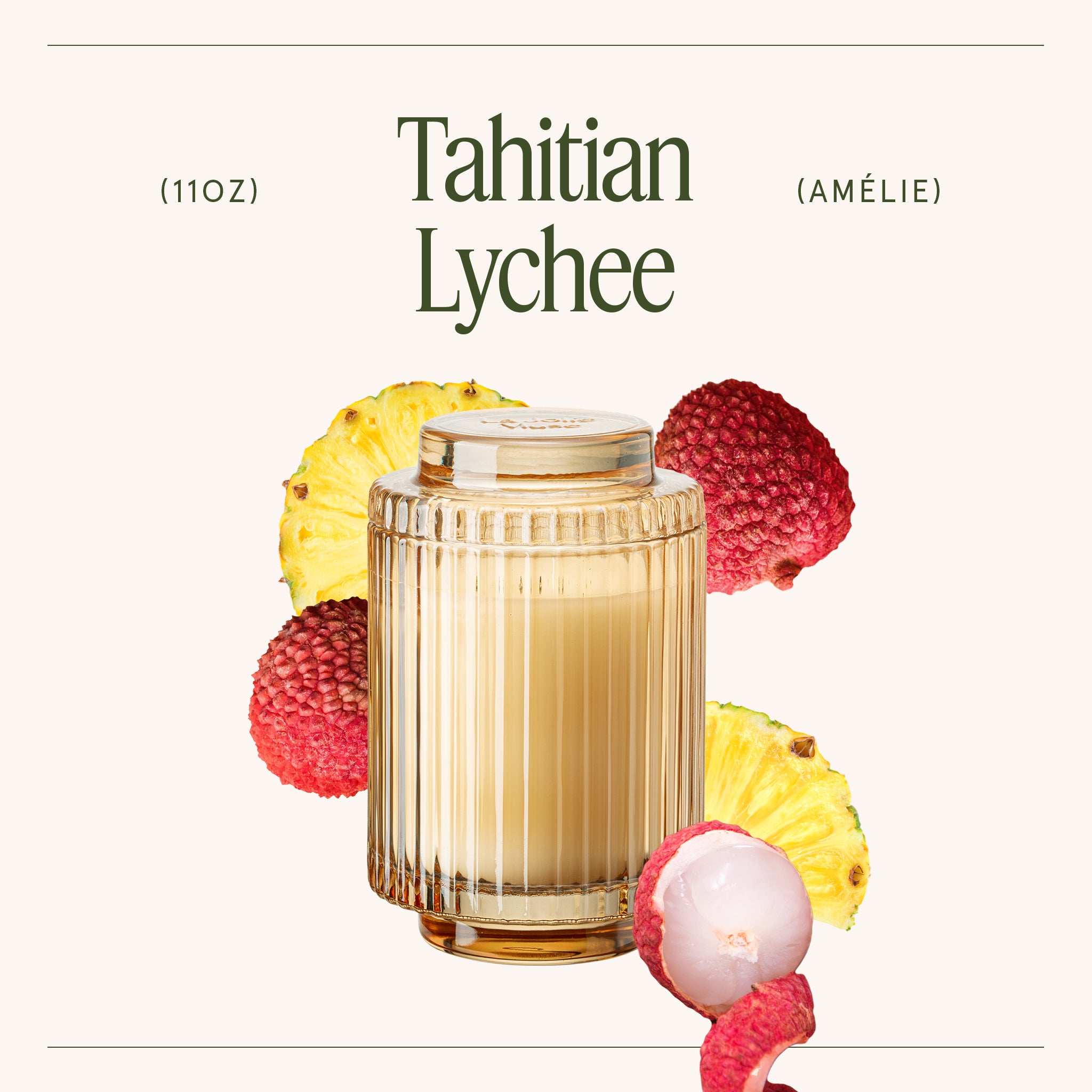 Amélie – Tahitian Lychee Candle – LA JOLIE MUSE