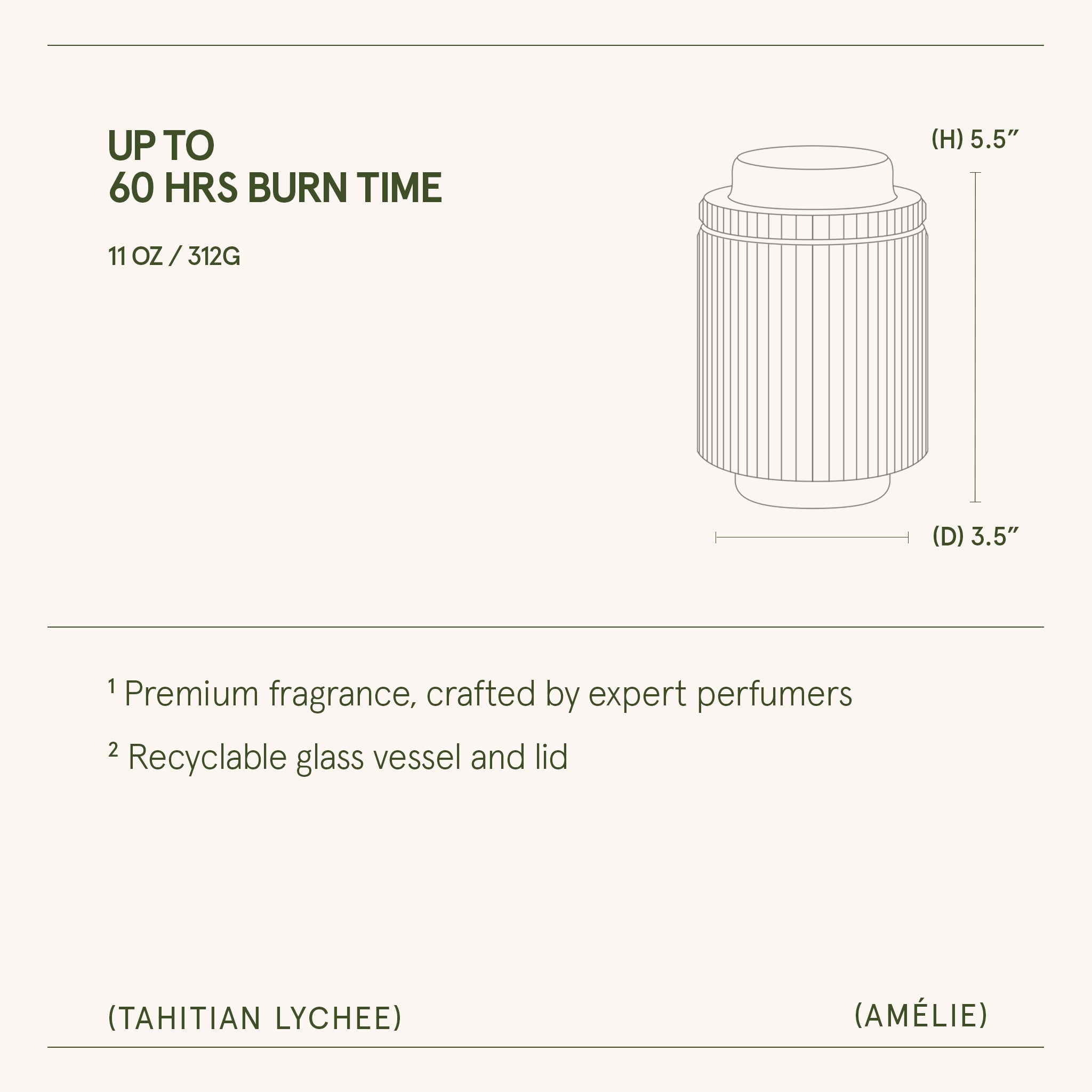 Amélie – Tahitian Lychee Candle