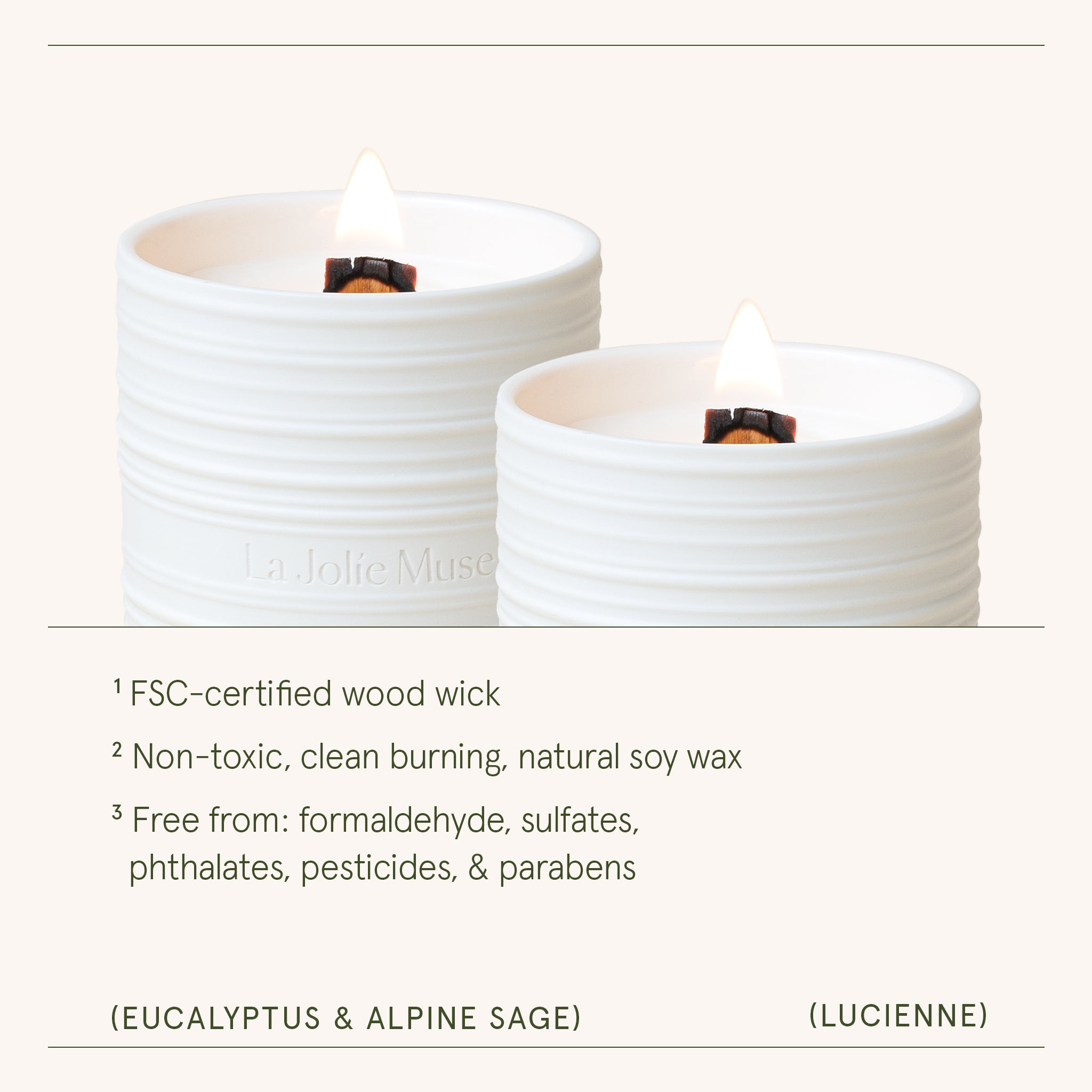 Lucienne - Eucalyptus & Alpine Sage Candle Lucienne_EucalyptusAlpine_PDP_8oz_4 LA JOLIE MUSE