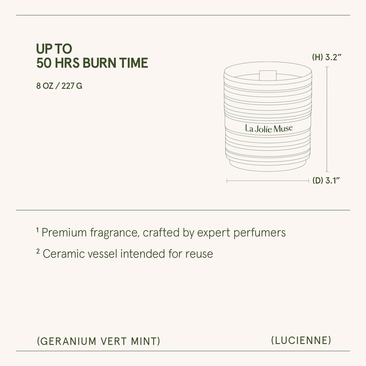 Lucienne - Geranium Vert Mint Candle Lucienne_GeraniumVertMint_PDP_8oz_6_348f3611-fc56-4a39-809e-954947077fbf LA JOLIE MUSE