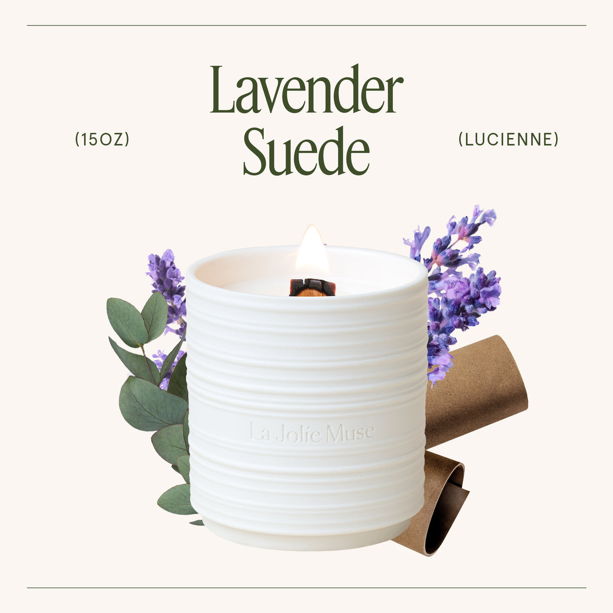 Lucienne - Lavender Suede Candle Lucienne_LavenderSuede_PDP_15oz_3 LA JOLIE MUSE