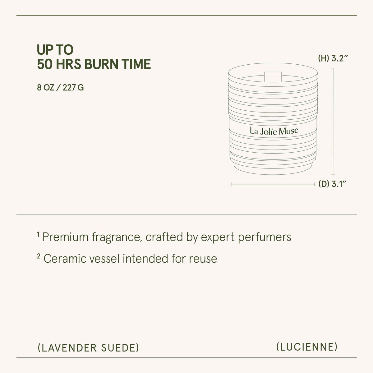 Lucienne - Lavender Suede Candle Lucienne_LavenderSuede_PDP_8oz_6 LA JOLIE MUSE