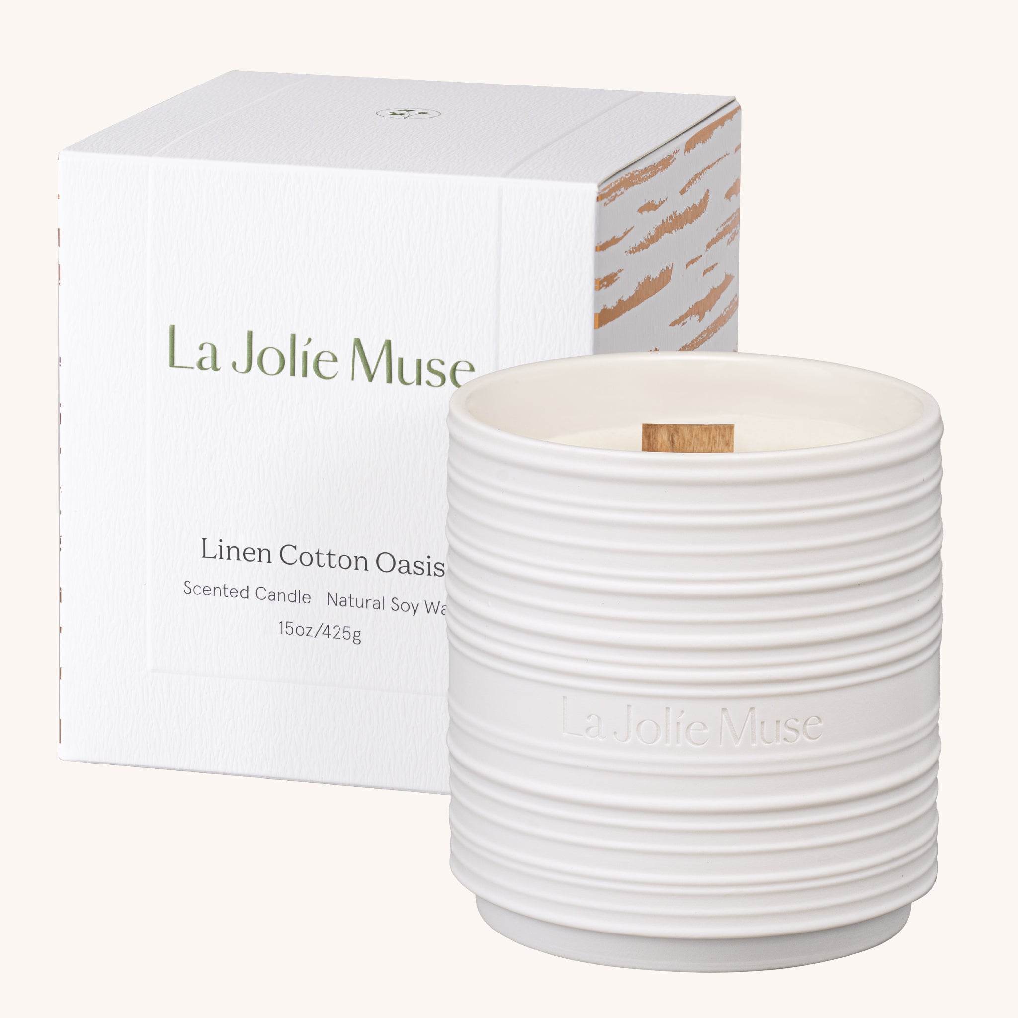 Lucienne - Linen Cotton Oasis Candle Lucienne_LinenCottonOasis_PDP_15oz_box LA JOLIE MUSE