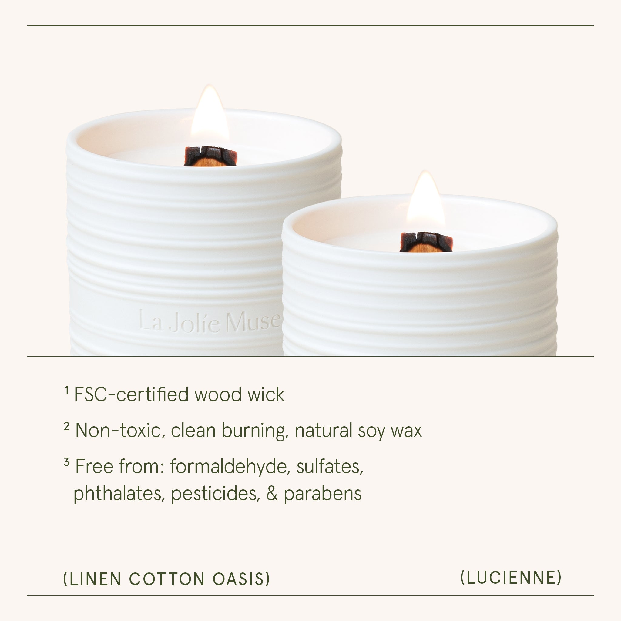 Lucienne - Linen Cotton Oasis Candle Lucienne_LinenCottonOasis_PDP_8oz_4 LA JOLIE MUSE