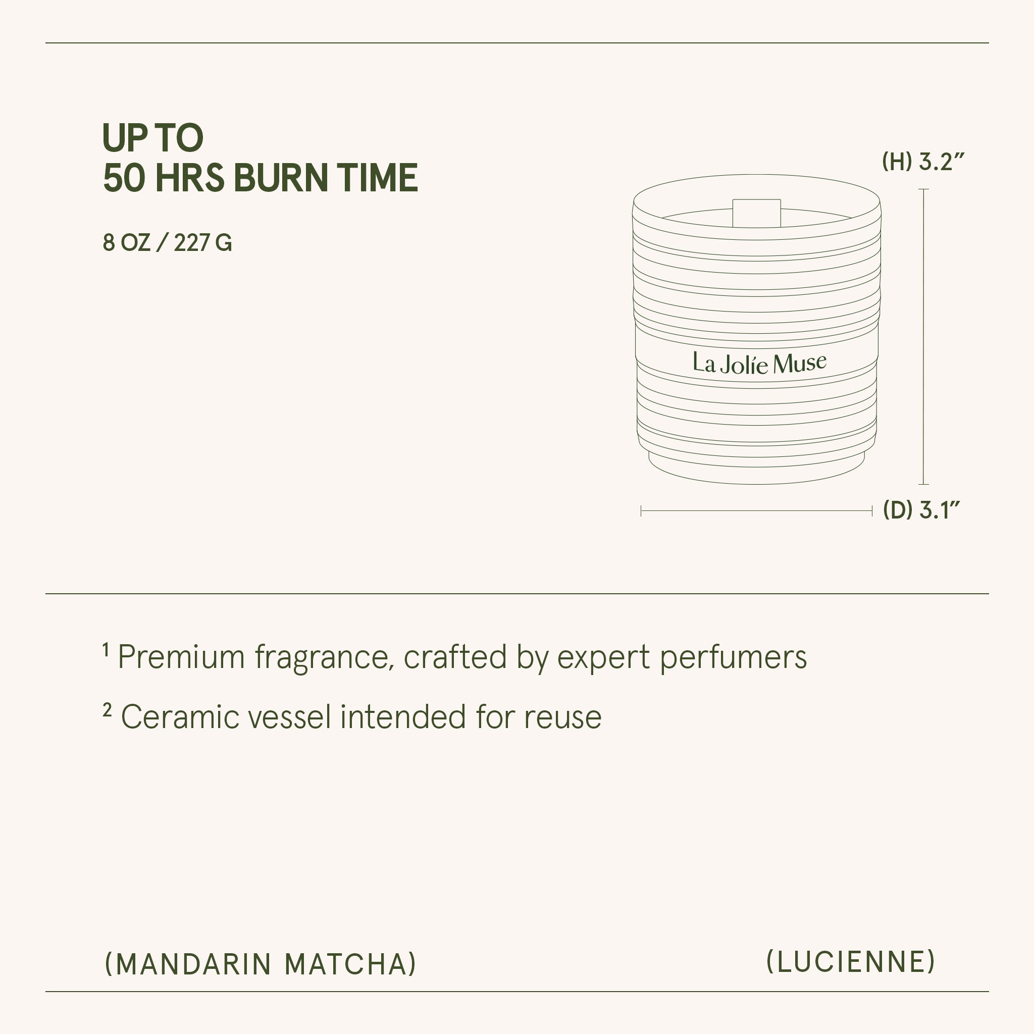 Lucienne - Mandarin Matcha Candle Lucienne_MandarinMatcha_PDP_8oz_6_c8898e26-4947-4496-8e8e-4b5252af1eee LA JOLIE MUSE