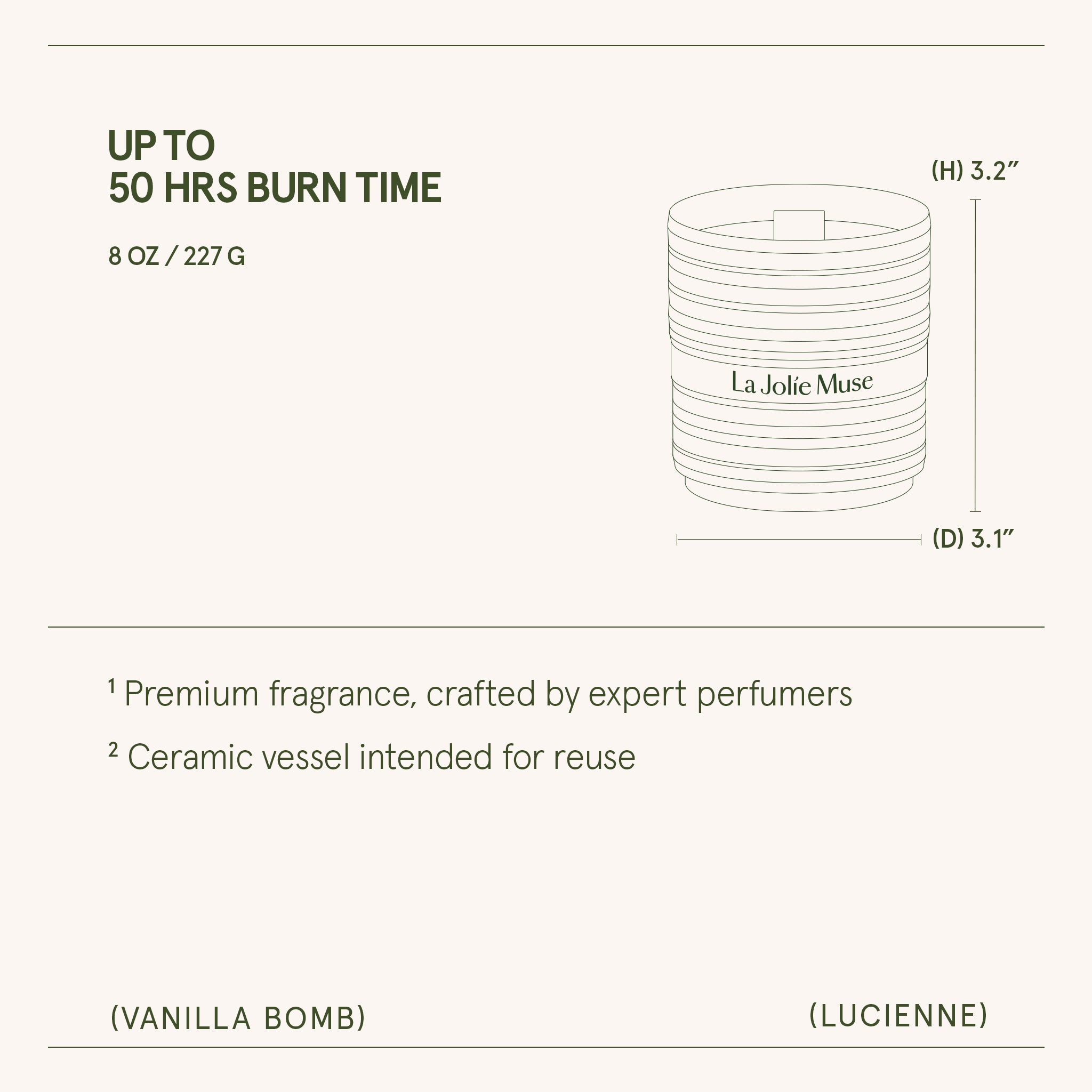 Lucienne - Vanilla Bomb Candle Lucienne_VanillaBomb_PDP_8oz_6 LA JOLIE MUSE
