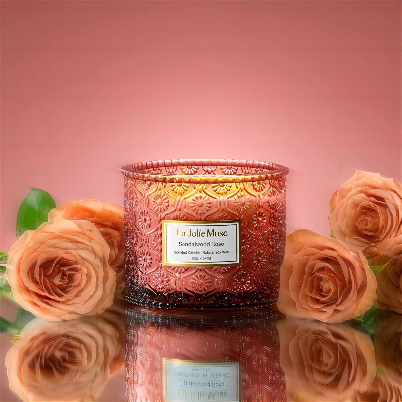 Maelyn - Rosé Santal 12oz Candle