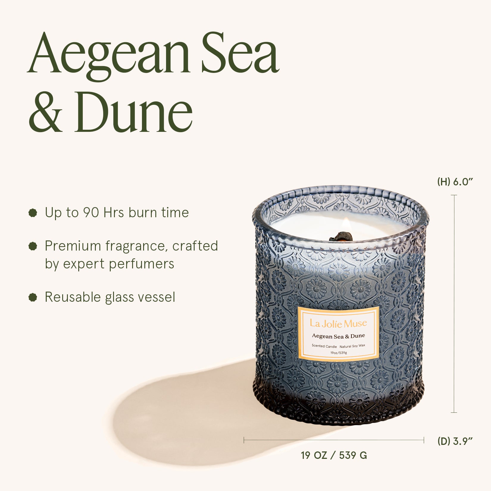 Maelyn Aegean Sea & Dune 19oz Candle – LA JOLIE MUSE