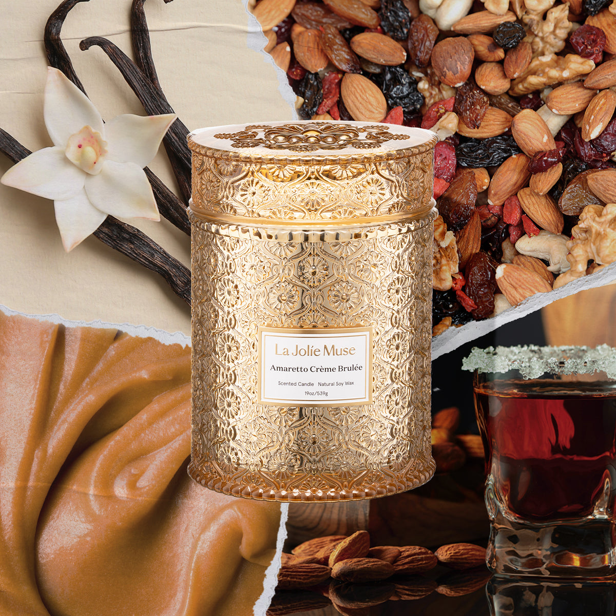 Maelyn - Amaretto Crème Brûlée 19oz Candle Candles Maelyn_AmarettoCremeBruleeLargeJarCandle_PDP_19oz_2 La Jolie Muse
