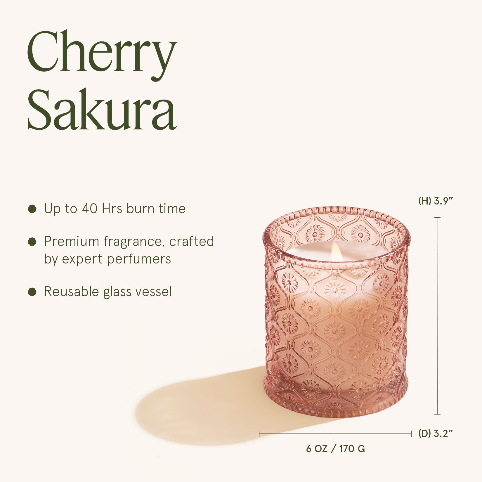 Maelyn - Cherry Sakura 6oz Candle – LA JOLIE MUSE
