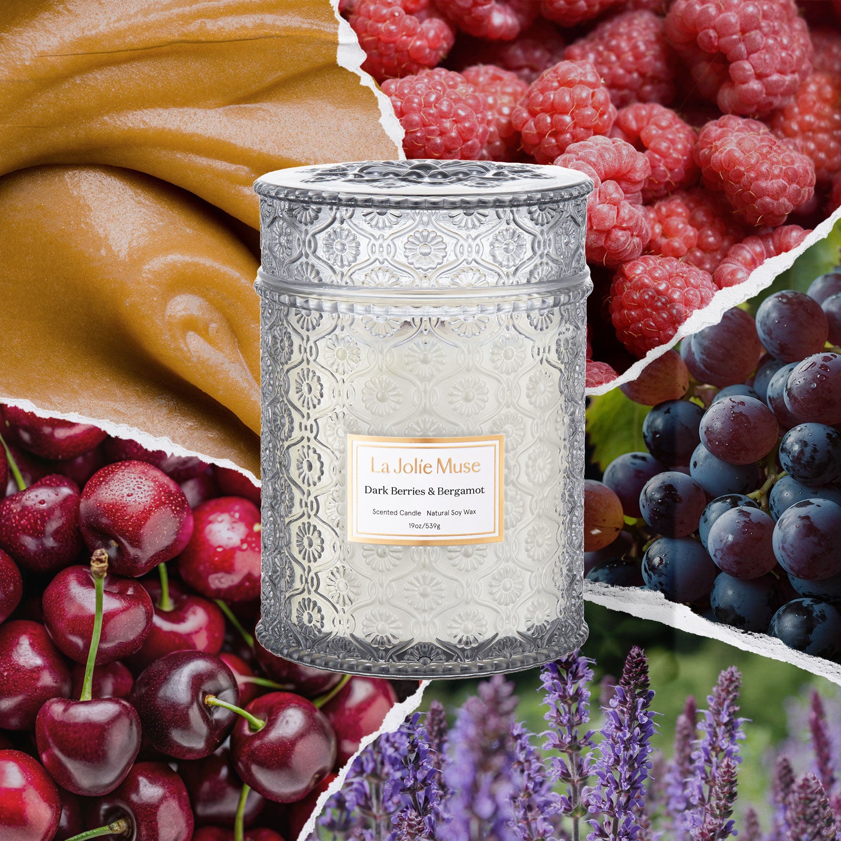 Maelyn - Dark Berries & Bergamot 19oz Candle Candles Maelyn_DarkberriesBergamot_PDP_19oz_2 La Jolie Muse