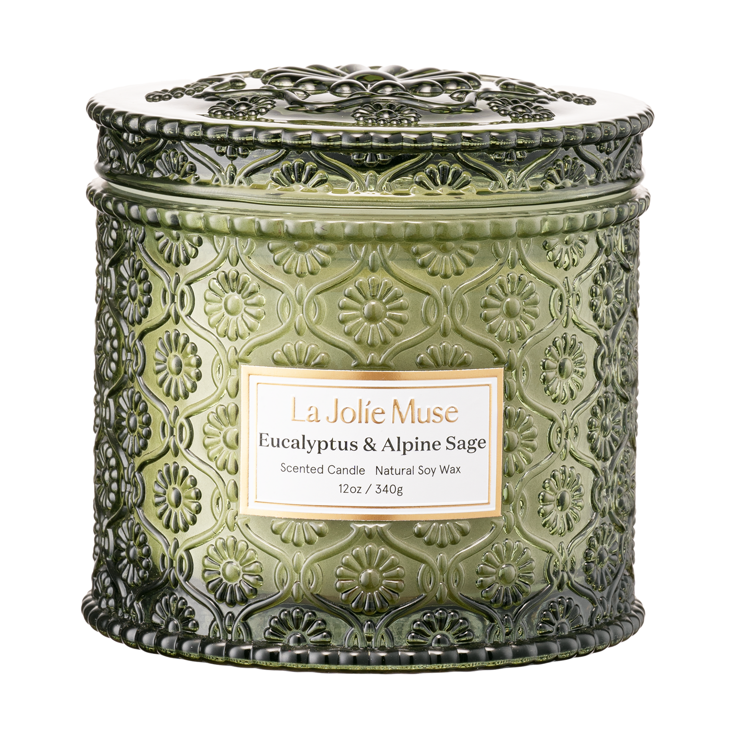 Maelyn - Eucalyptus & Alpine Sage 12oz Candle Candles Maelyn_EucalyptusAlpineSage_PDP_12oz_1 La Jolie Muse