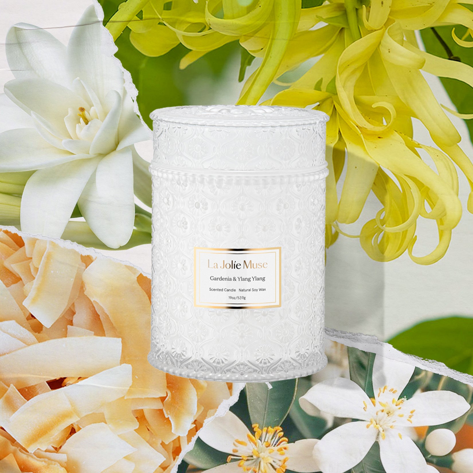 Maelyn - Gardenia & Ylang Ylang 19oz Candle Candles Maelyn_GardeniaYlangYlang_PDP_19oz_2 La Jolie Muse