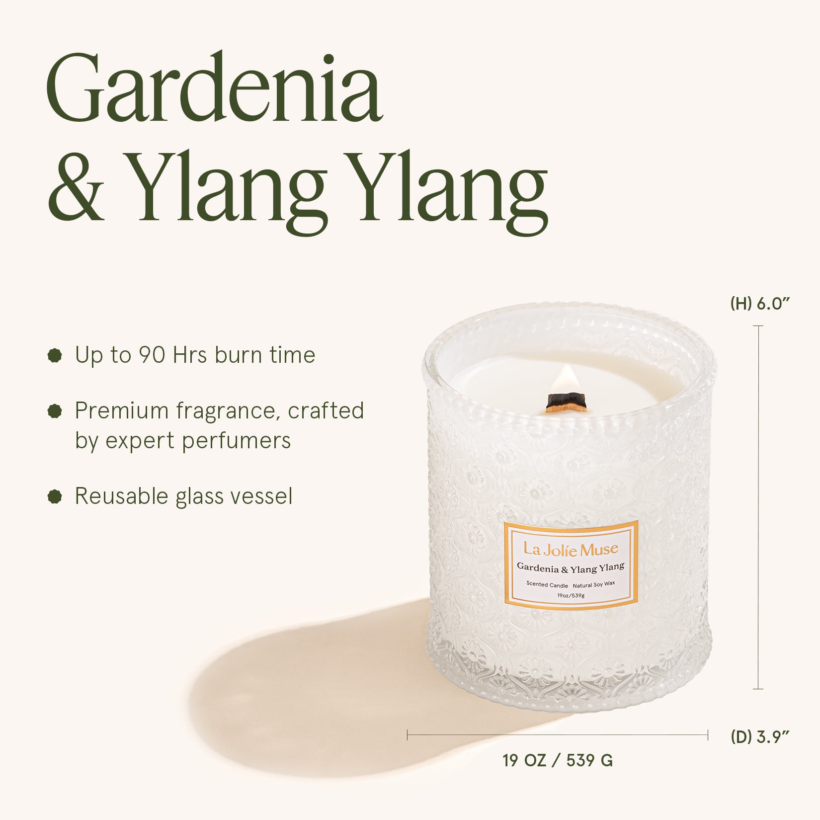 Maelyn - Gardenia & Ylang Ylang 19.4oz Candle Candles Maelyn_GardeniaYlangYlang_PDP_19oz_5 La Jolie Muse