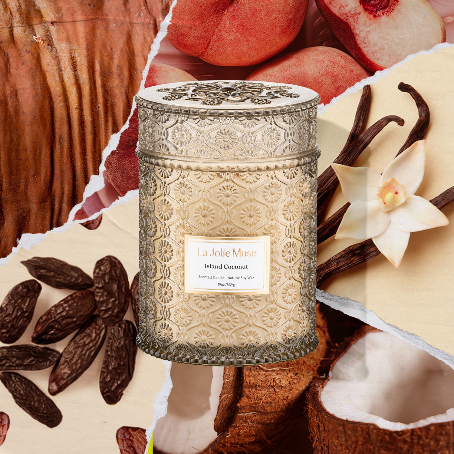 Maelyn - Island Coconut 19oz Candle Candles Maelyn_IslandCoconut_PDP_19oz_2 La Jolie Muse