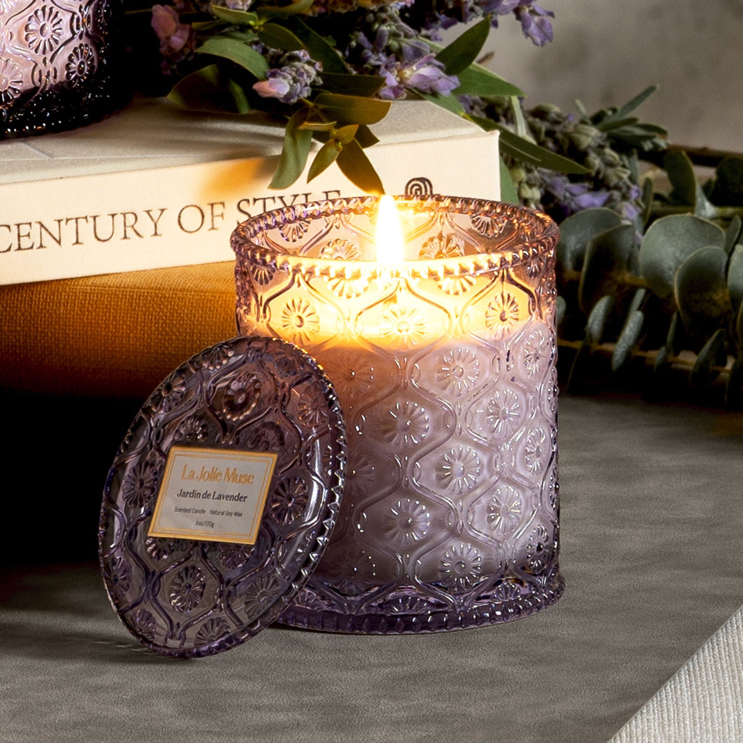 Maelyn Jardin de Lavender 6oz Candle Candles Maelyn_JardindeLavender_PDP_6oz_3 La Jolie Muse