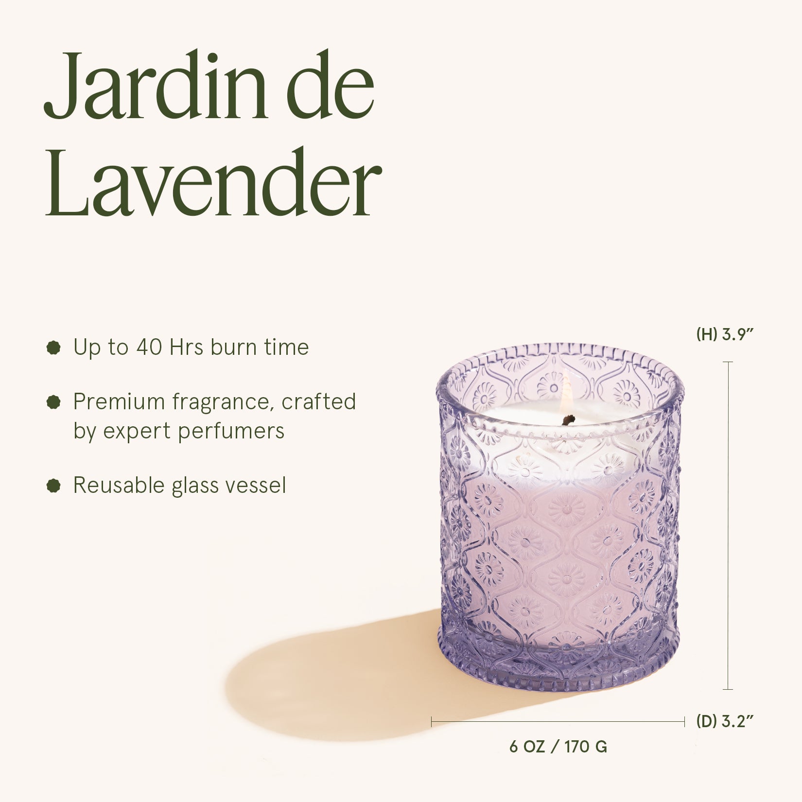Maelyn Jardin de Lavender 6oz Candle Candles Maelyn_JardindeLavender_PDP_6oz_5 La Jolie Muse