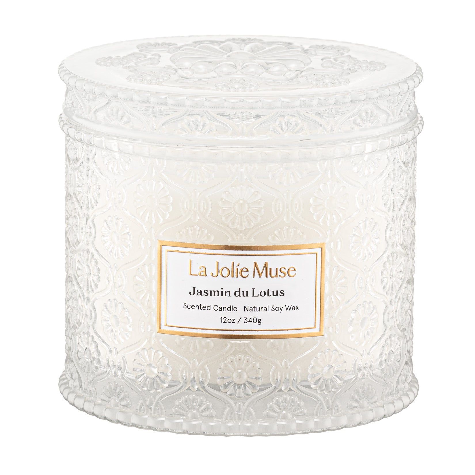 Maelyn - Jasmin du Lotus 12oz Candle Candles Maelyn_JasminduLotus_PDP_12oz_1 La Jolie Muse