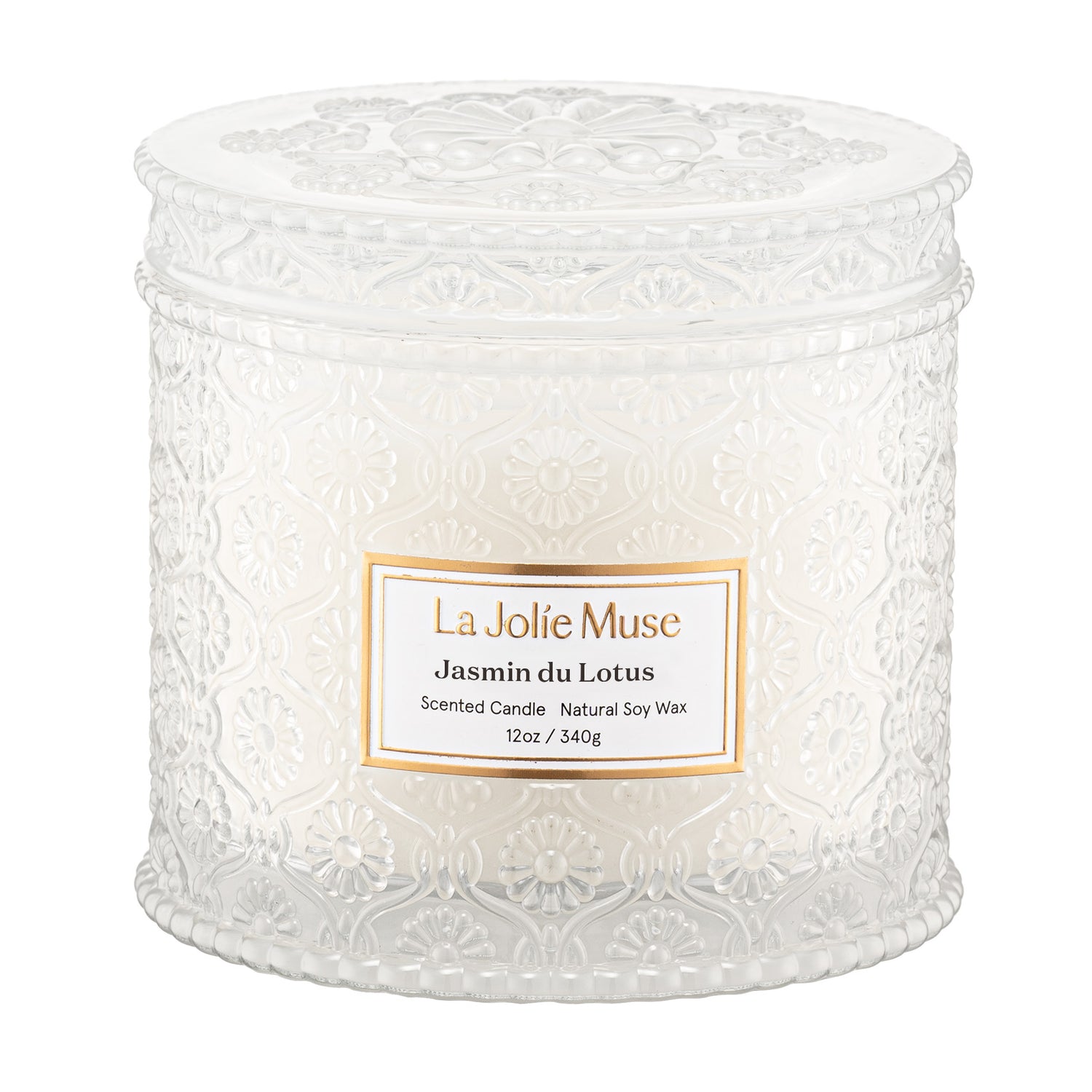 Maelyn - Jasmin du Lotus 12oz Candle Candles Maelyn_JasminduLotus_PDP_12oz_1 La Jolie Muse