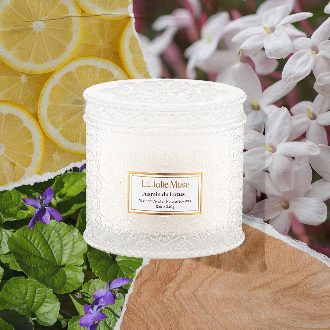 Maelyn - Jasmin du Lotus 12oz Candle Candles Maelyn_JasminduLotus_PDP_12oz_2 La Jolie Muse