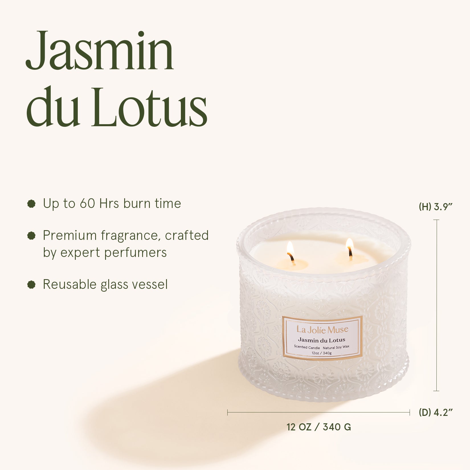 Maelyn - Jasmin du Lotus 12oz Candle Candles Maelyn_JasminduLotus_PDP_12oz_5 La Jolie Muse