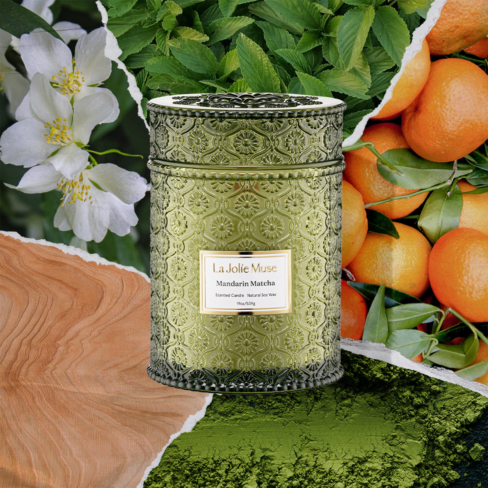 Maelyn - Mandarin Matcha 19oz Candle Candles Maelyn_MandarinMatcha_PDP_19oz_2 La Jolie Muse