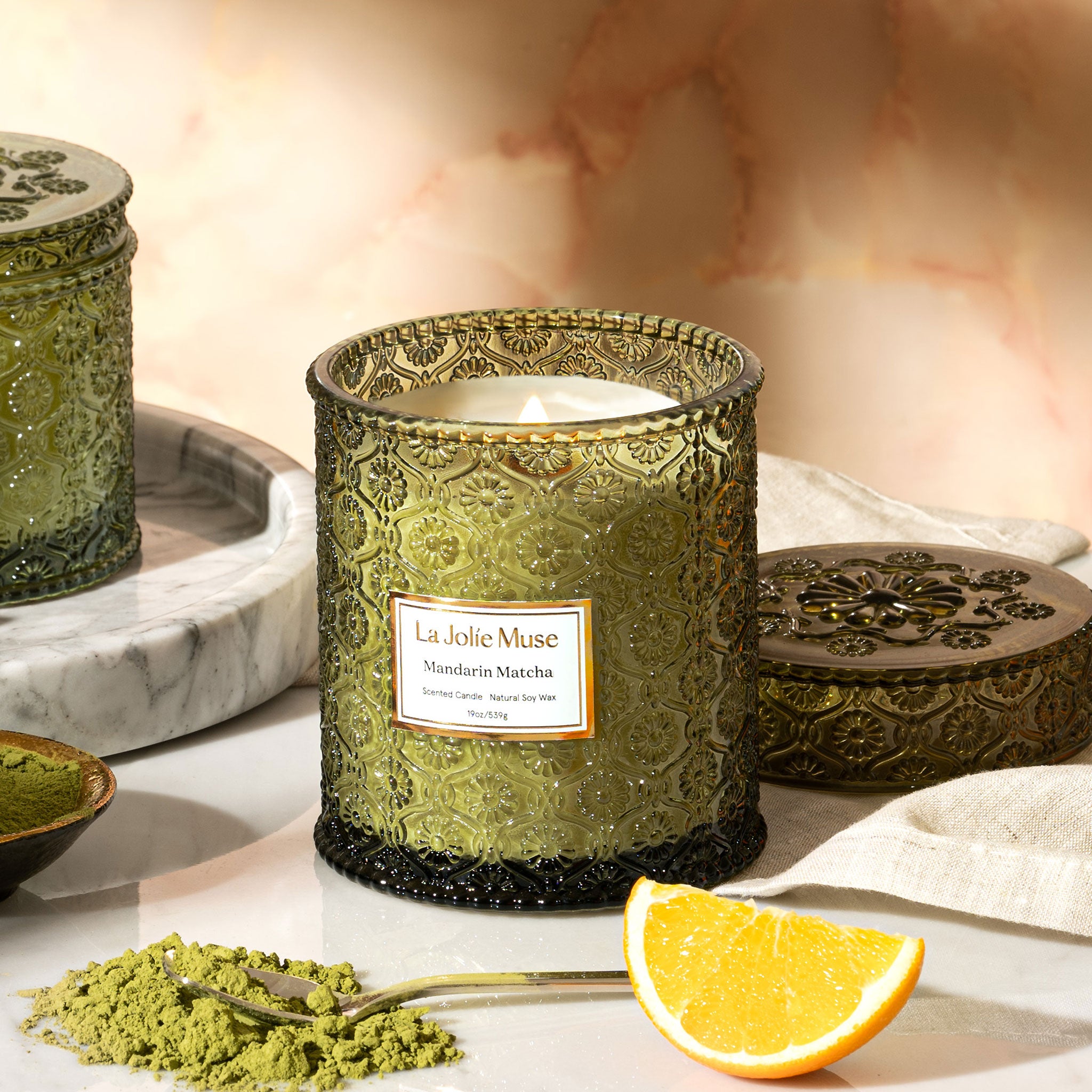Maelyn - Mandarin Matcha 19oz Candle Candles Maelyn_MandarinMatcha_PDP_19oz_3 La Jolie Muse