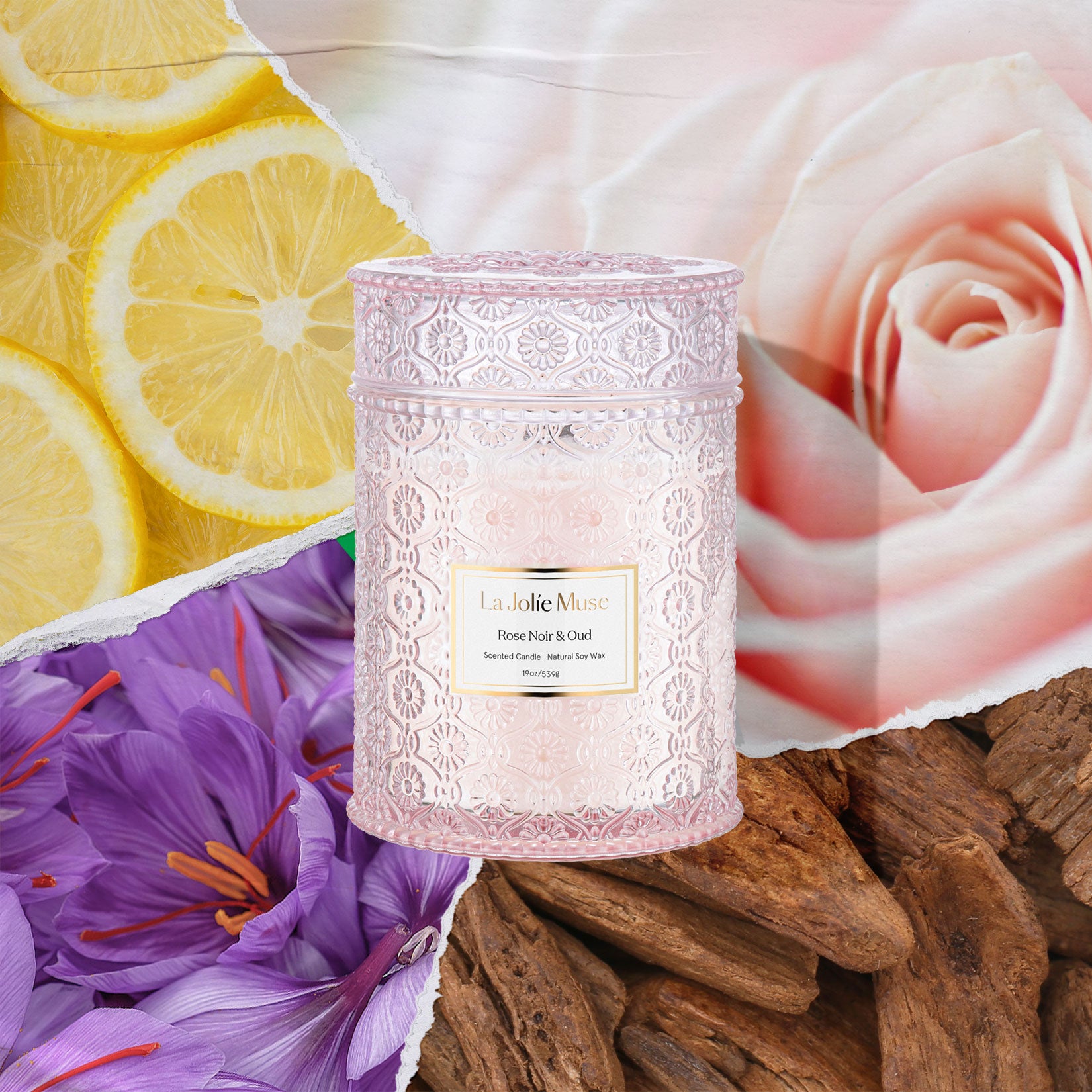 Maelyn - Rose Noir & Oud 19oz Candle Candles Maelyn_PDP_3 La Jolie Muse
