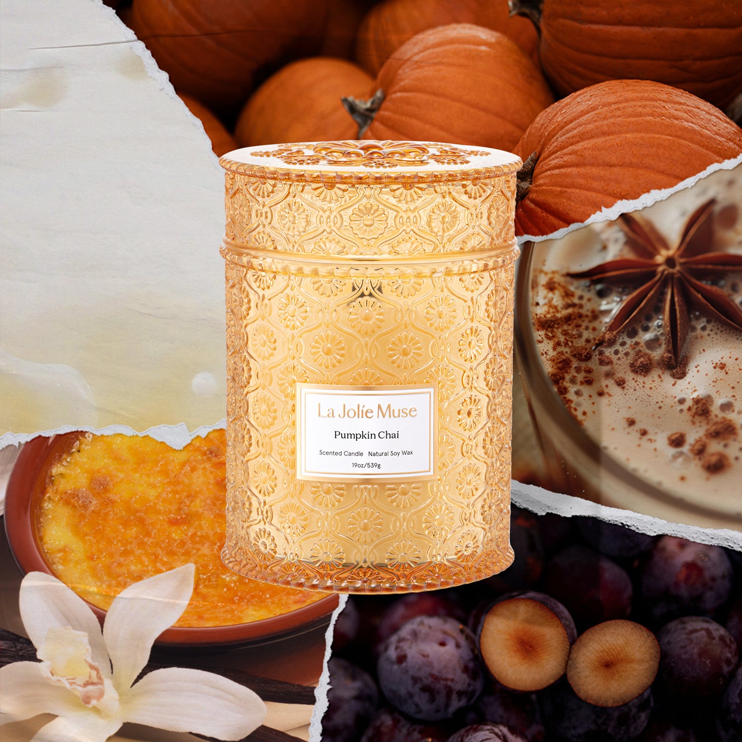 Maelyn - Pumpkin Chai 19oz Candle Candles Maelyn_PumpkinChai_PDP_19oz_2 La Jolie Muse