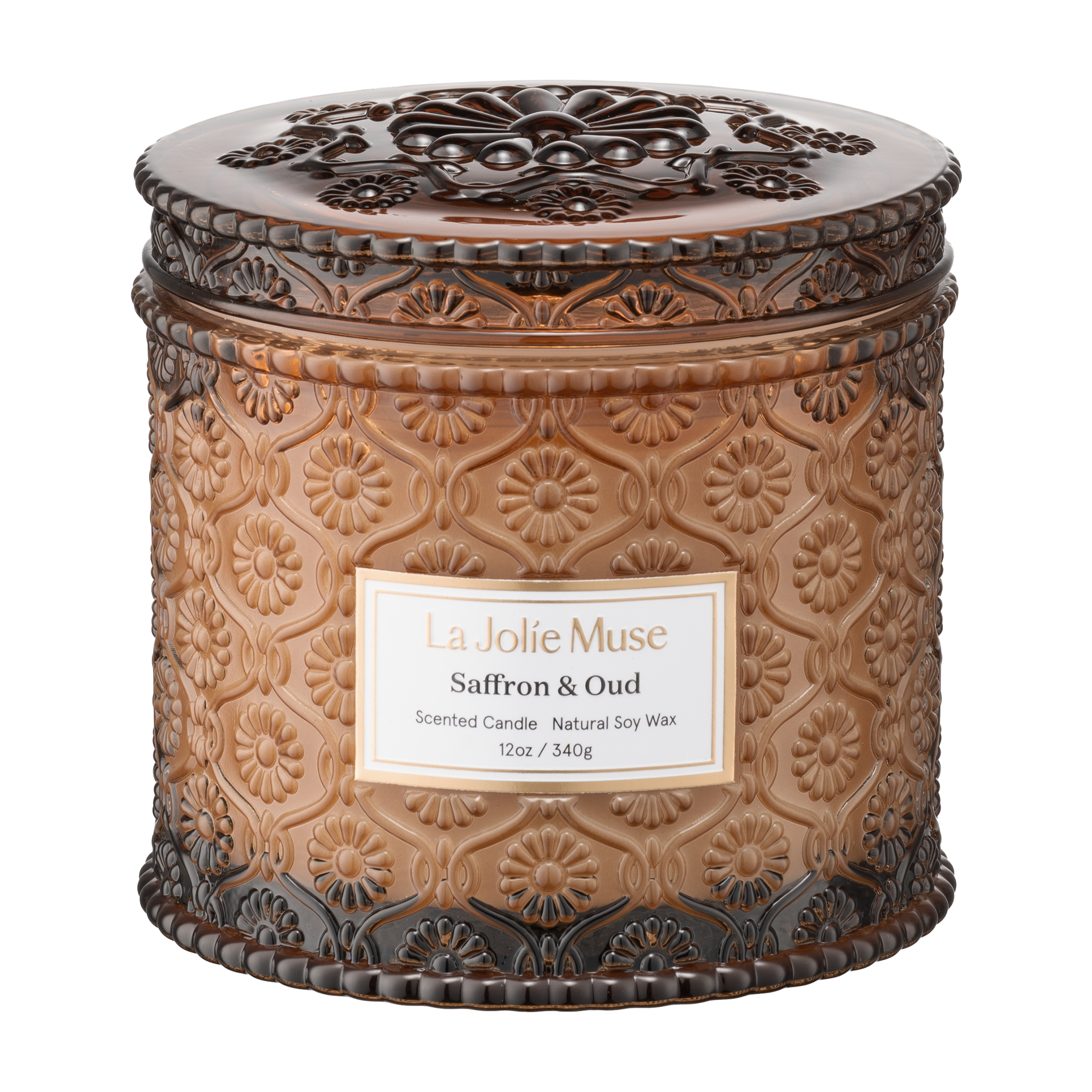 Maelyn - Saffron & Oud 12oz Candle Candles Maelyn_SaffronOud_PDP_12oz_1-1 La Jolie Muse