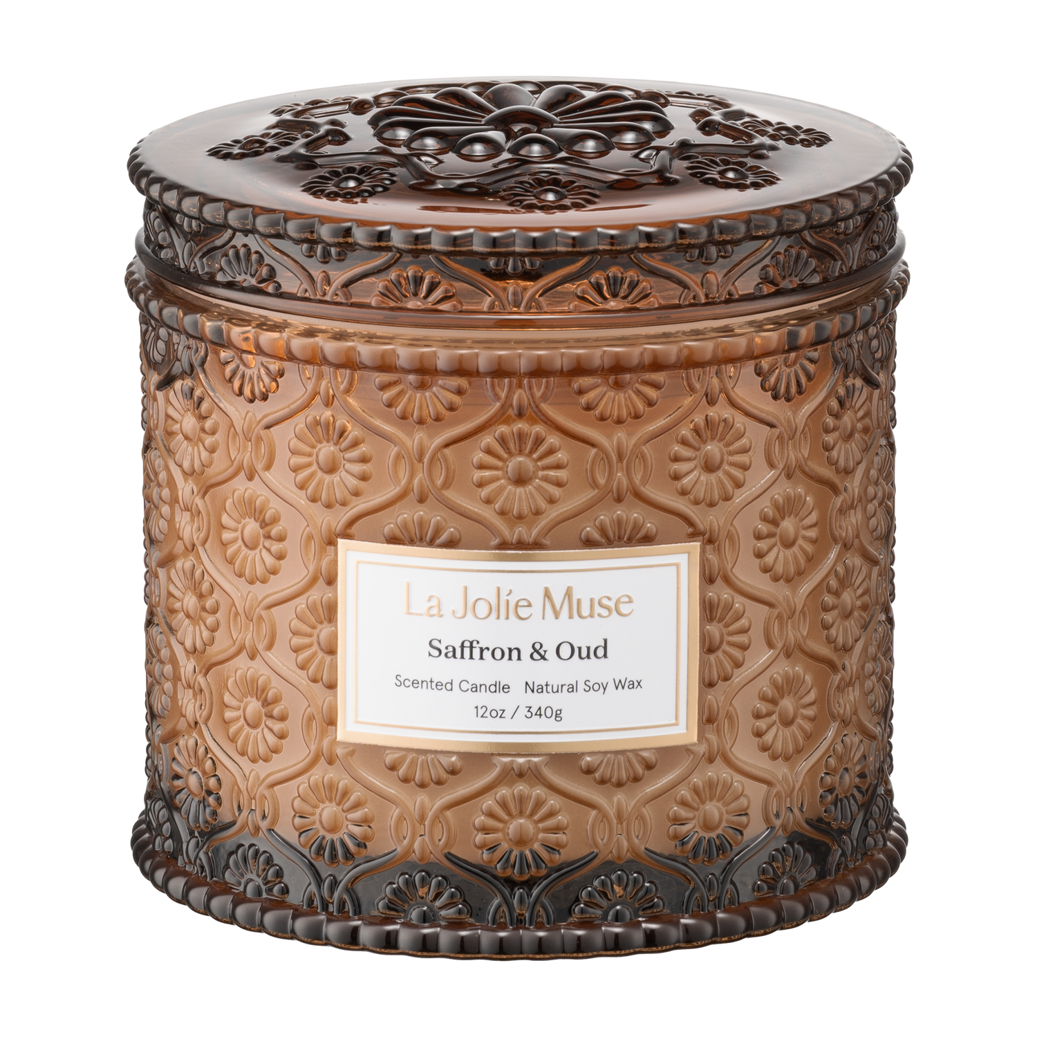 Maelyn - Saffron & Oud 12oz Candle Candles Maelyn_SaffronOud_PDP_12oz_1-1 La Jolie Muse