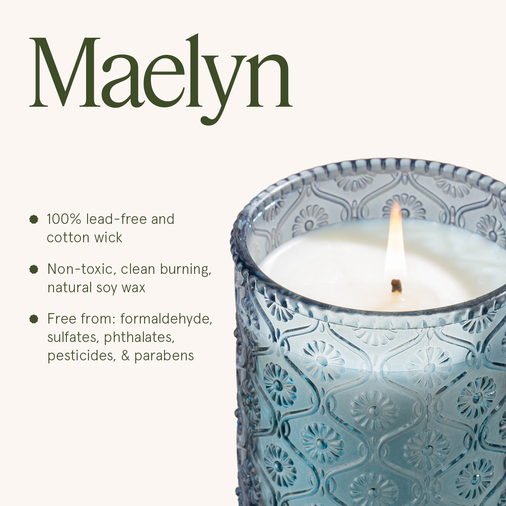 Maelyn - Santorini Salt Air 6oz Candle – LA JOLIE MUSE