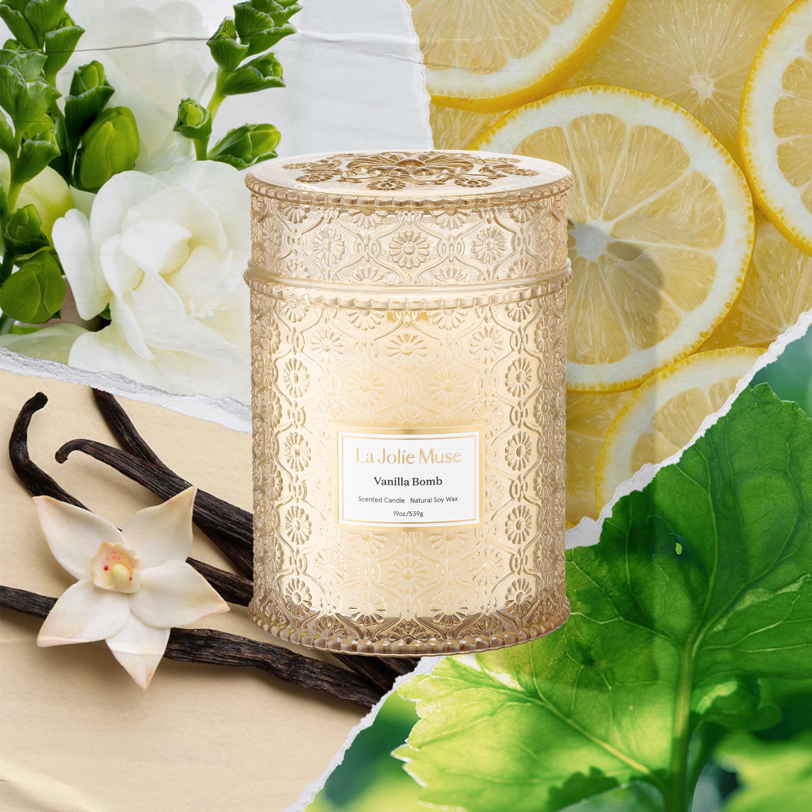 Maelyn - Vanilla Bomb 19oz Candle Candles Maelyn_VanillaBomb_PDP_19oz_2 La Jolie Muse
