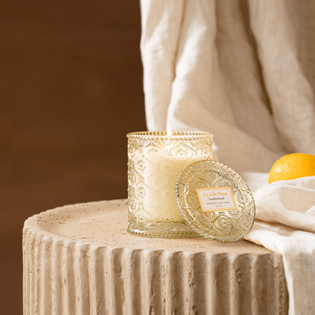 Maelyn - Vanilla Bomb 6oz Candle Candles Maelyn_VanillaBomb_PDP_6oz_3 La Jolie Muse