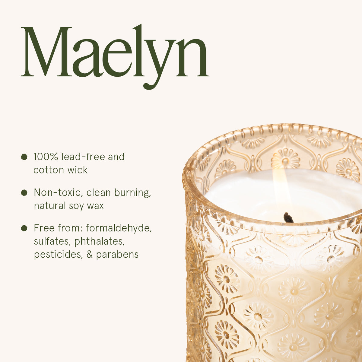 Maelyn - Vanilla Bomb 6oz Candle Candles Maelyn_VanillaBomb_PDP_6oz_6 La Jolie Muse