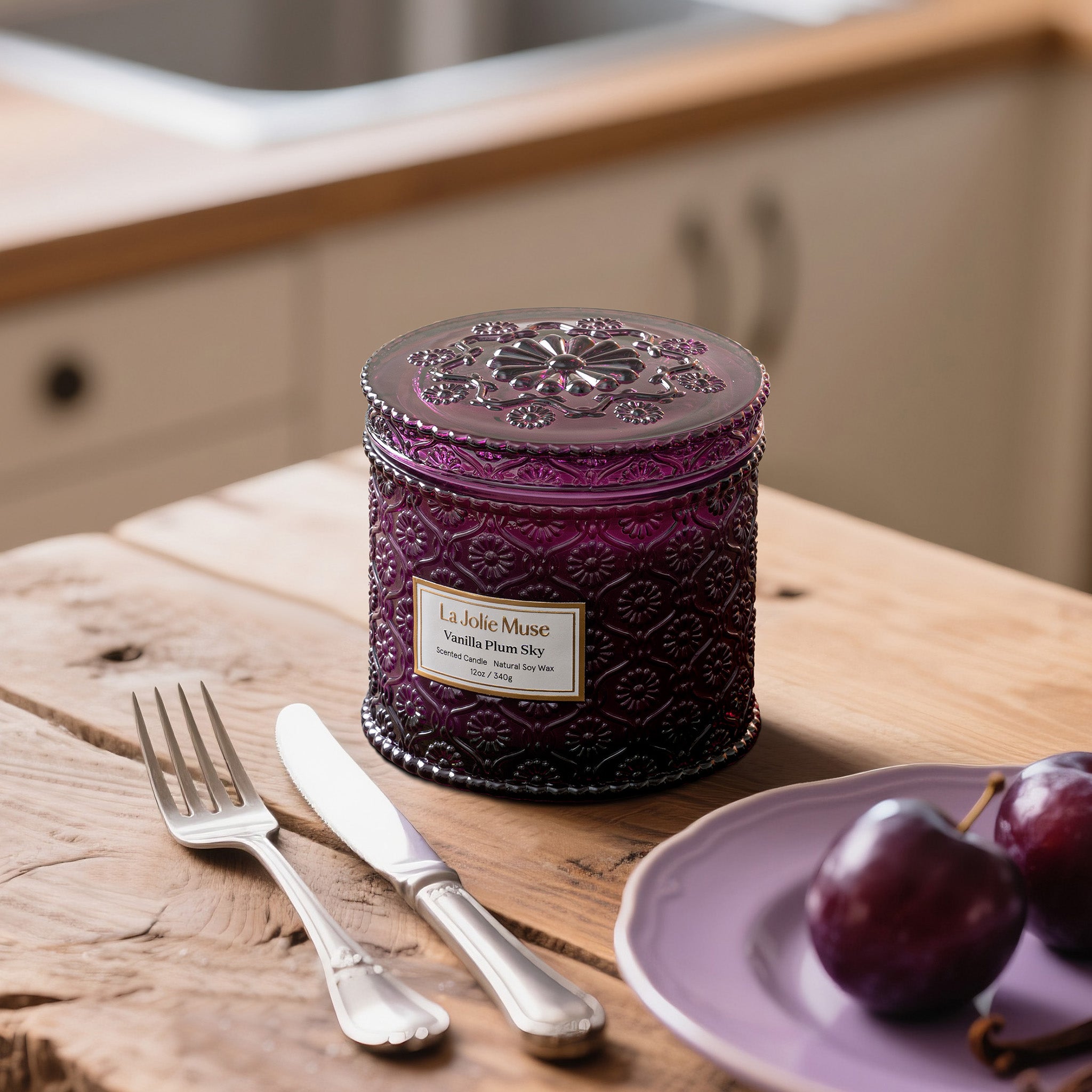 ルリアン　ルミナスオイ4本 Maelyn - Vanilla Plum Sky 12oz Candle – LA JOLIE MUSE