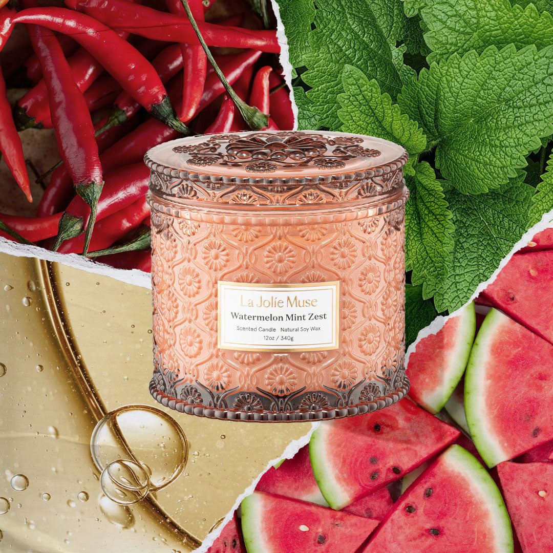 Maelyn - Watermelon Mint Zest 12oz Candle Candles Maelyn_WatermelonMintZest_PDP_12oz_2 La Jolie Muse