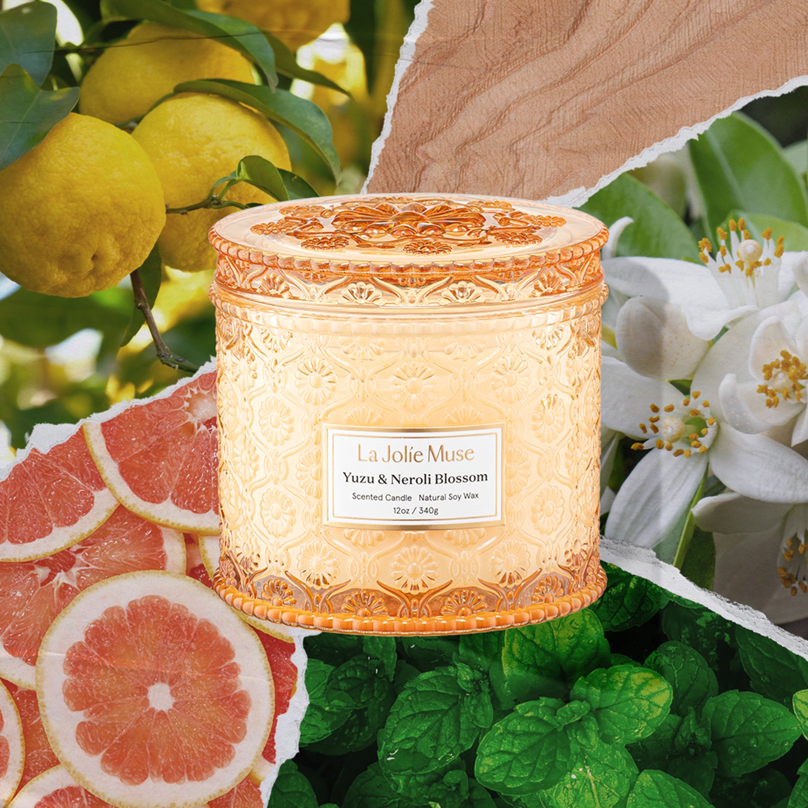 Maelyn - Yuzu & Neroli Blossom 12oz Candle Candles Maelyn_YuzuNeroliBlossom_PDP_12oz_2 La Jolie Muse