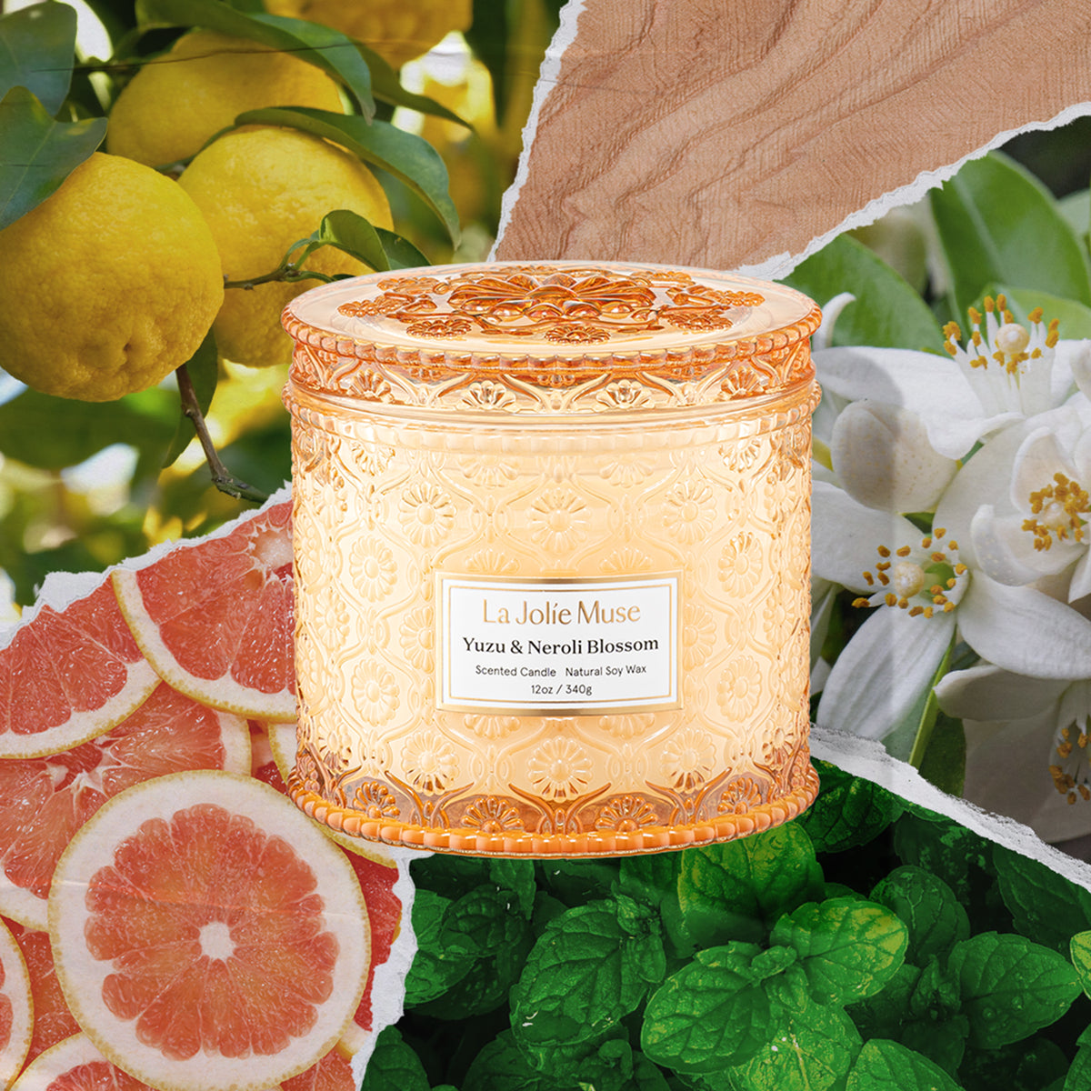 Maelyn - Yuzu & Neroli Blossom 12oz Candle Candles Maelyn_YuzuNeroliBlossom_PDP_12oz_2 La Jolie Muse