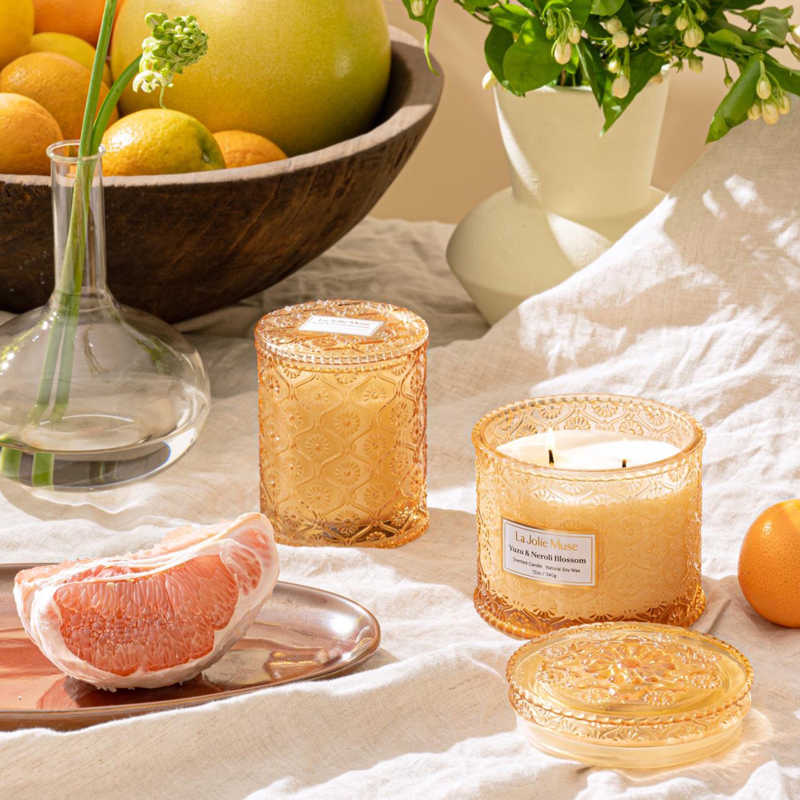 Maelyn - Yuzu & Neroli Blossom 12oz Candle Candles Maelyn_YuzuNeroliBlossom_PDP_12oz_3 La Jolie Muse